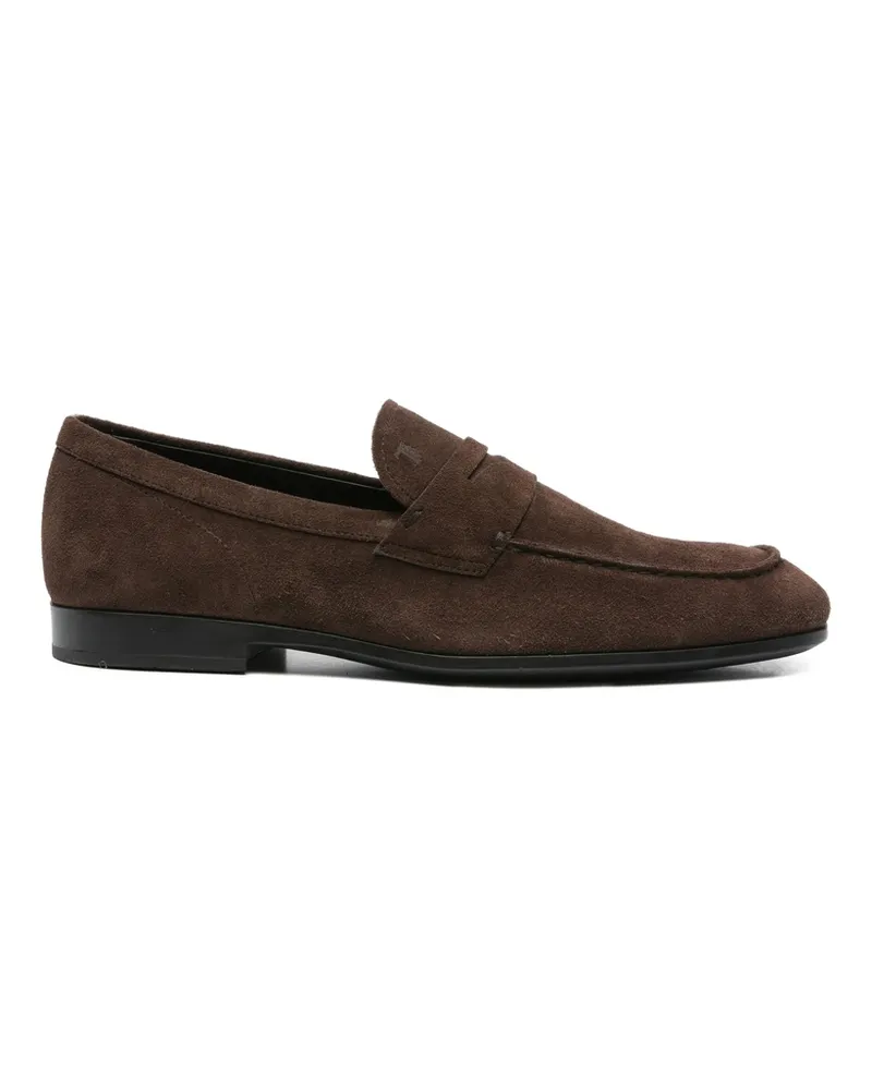 TOD'S Leather Penny Loafers Brown