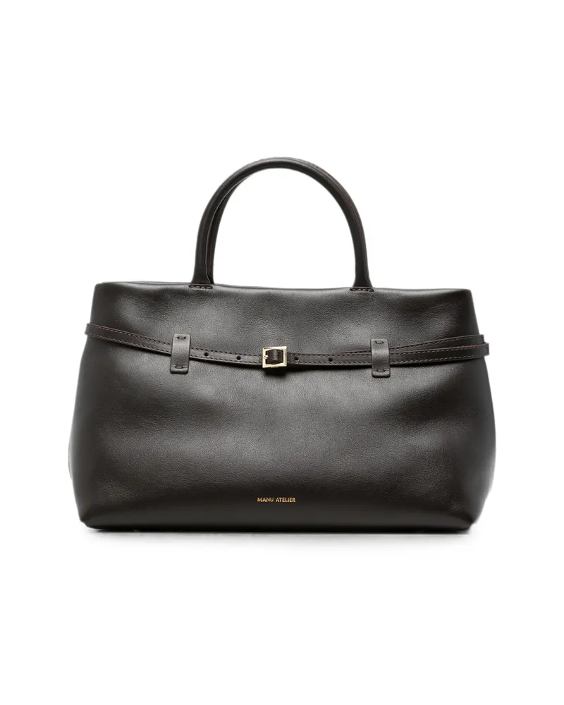 Manu Atelier 35 Le Cambon Leather Tote Bag Brown