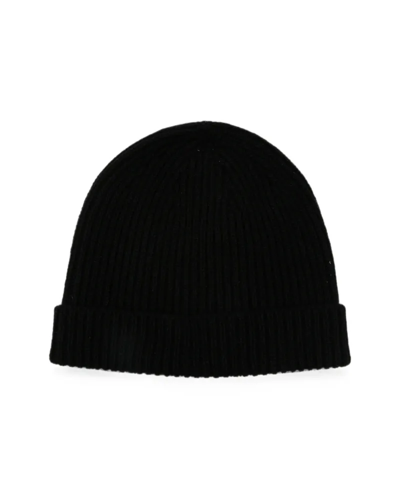 Rick Owens Ribbed-knit Beanie Hat Black