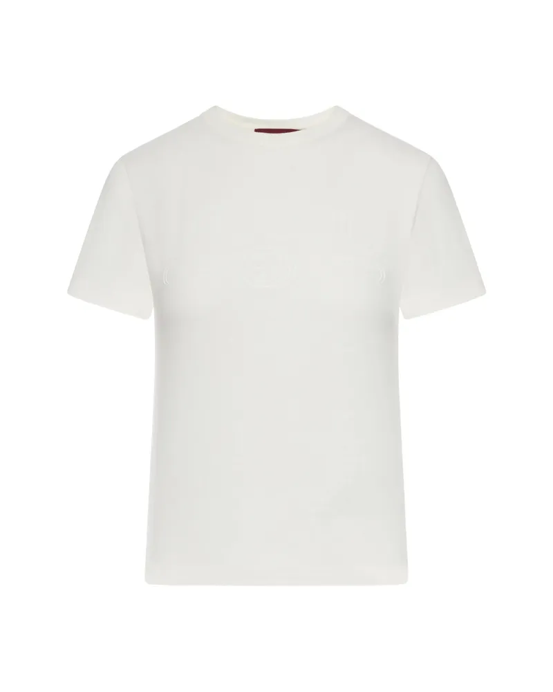 Gucci Logo Detail T-shirt Neutrals