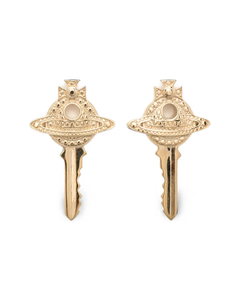Vivienne Westwood Orb Key Earrings Gold