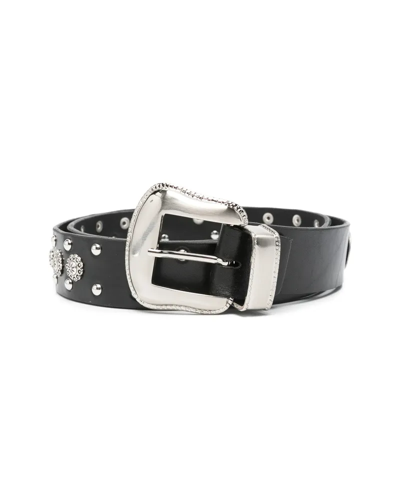 ERALDO Studded Buckle Belt Brown