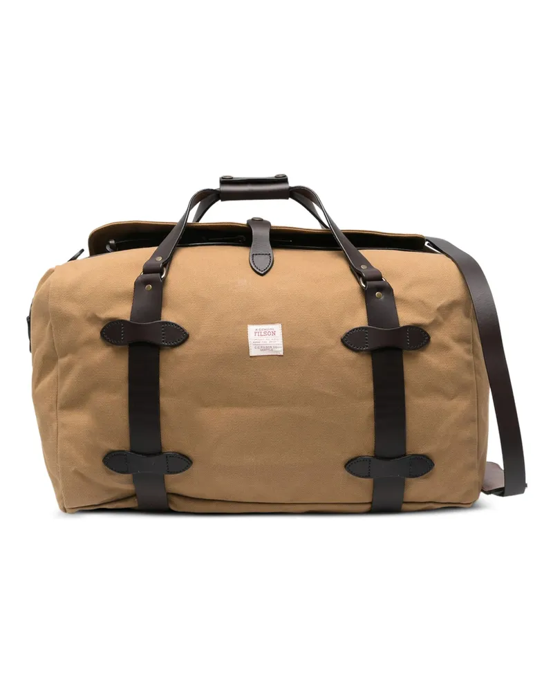 Filson Leather-trim Cotton Duffle Bag Brown