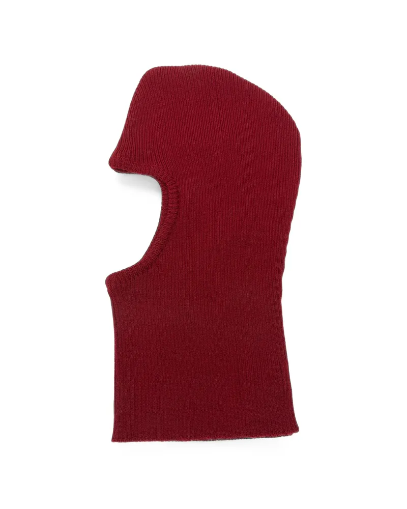 Ernest W. Baker Ribbed-knit Balaclava Red