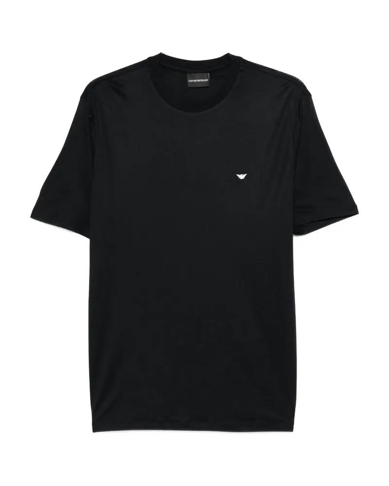 Emporio Armani Logo-embroidered T-shirt Black