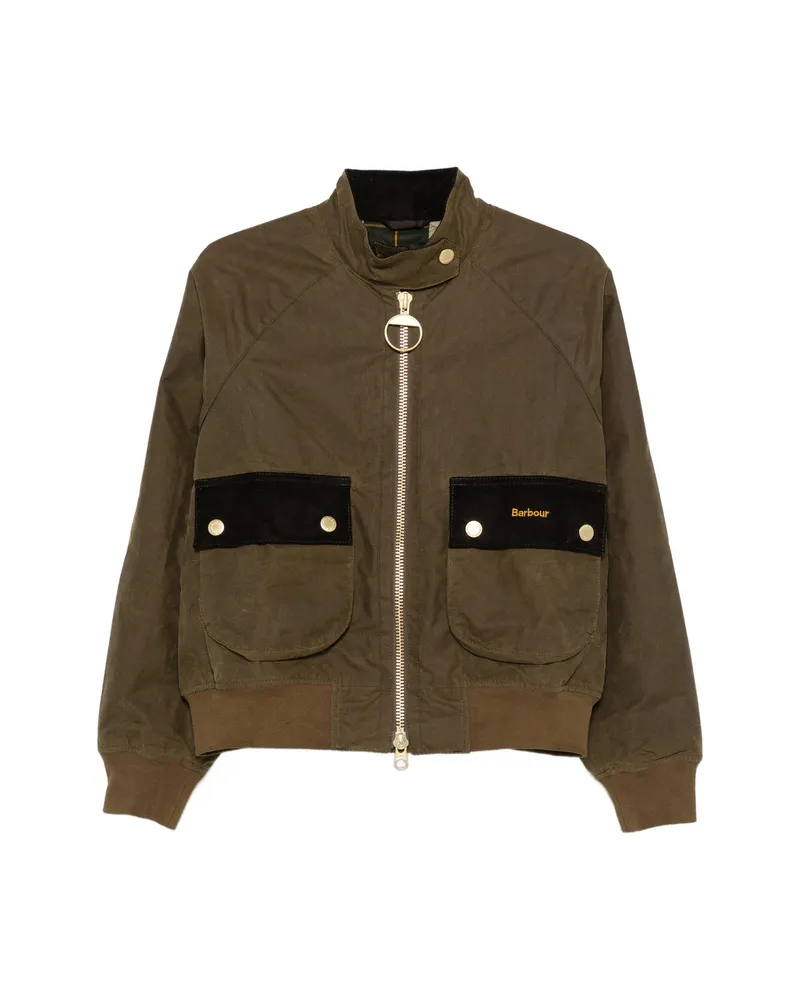 Barbour Corduroy-trim Zip-fastening Jacket Green