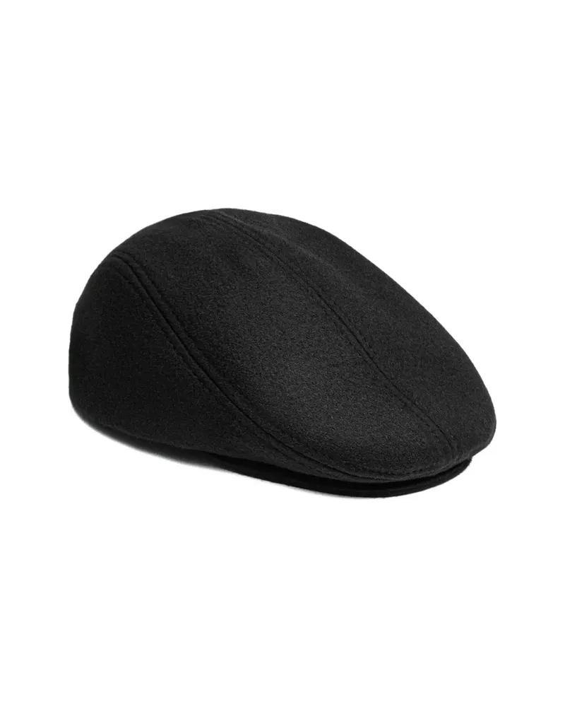 RUSLAN BAGINSKIY Monogram-embellished Ivy Cap Black