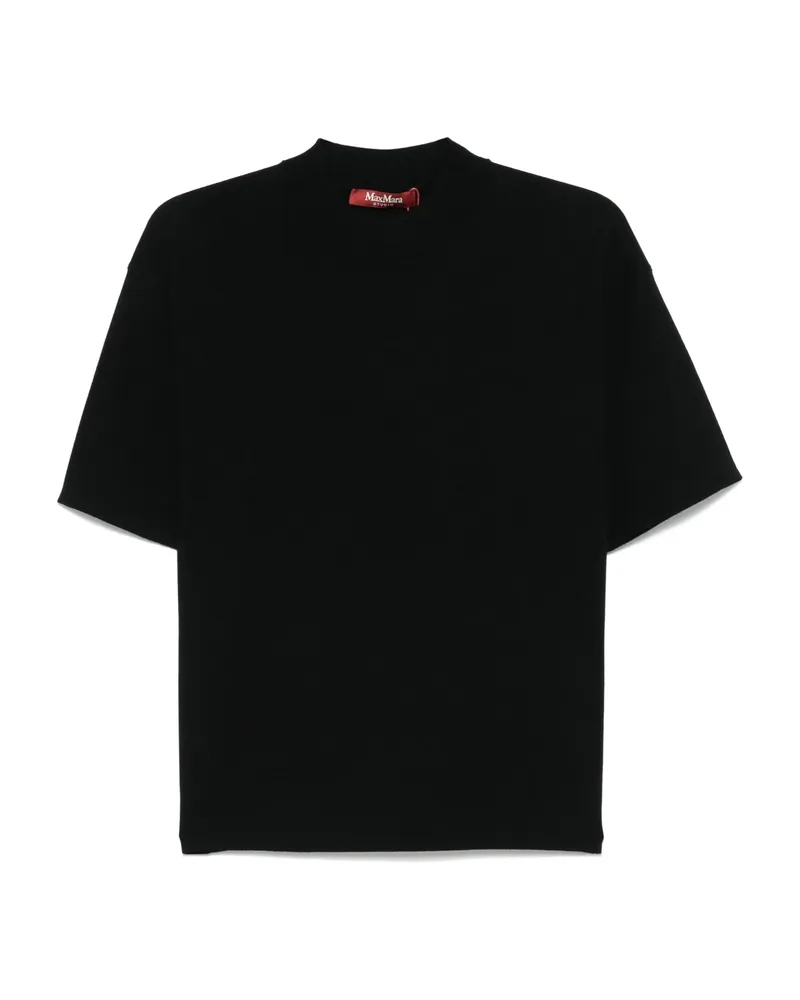 Max Mara Mock-neck T-shirt Black