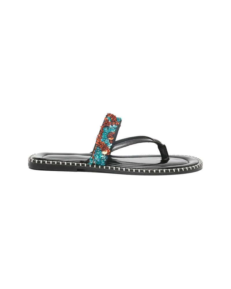 Dries van Noten Embellished Flat Sandals Purple