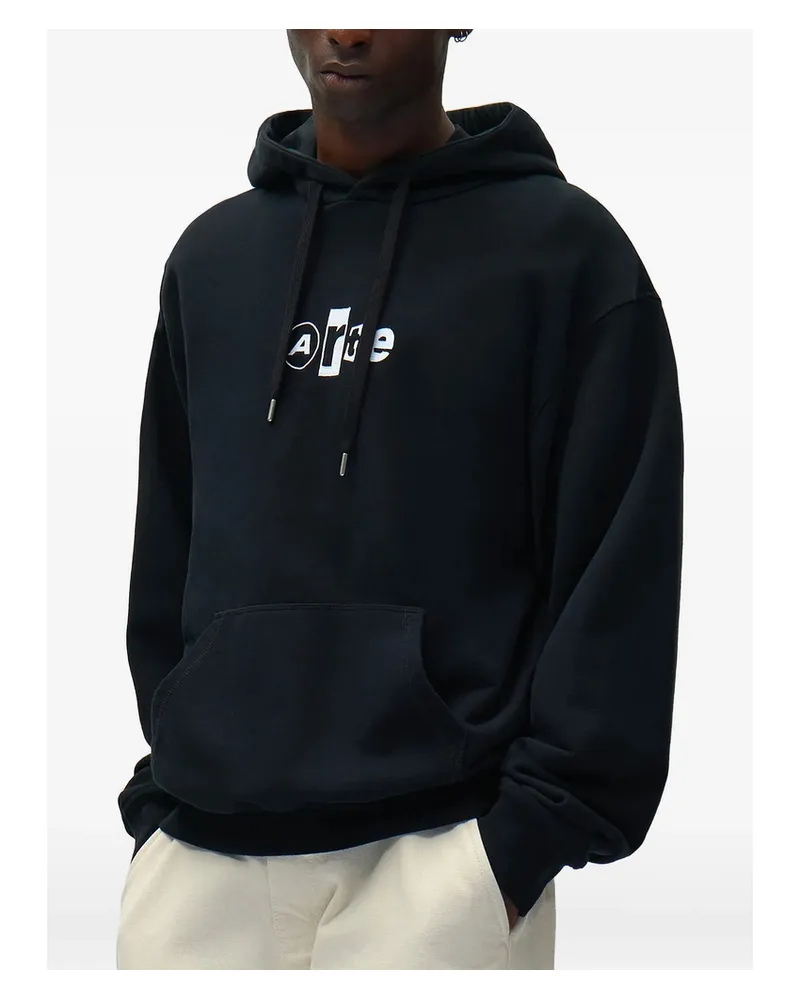 Arte Antwerp Collage Logo-print Hoodie Black