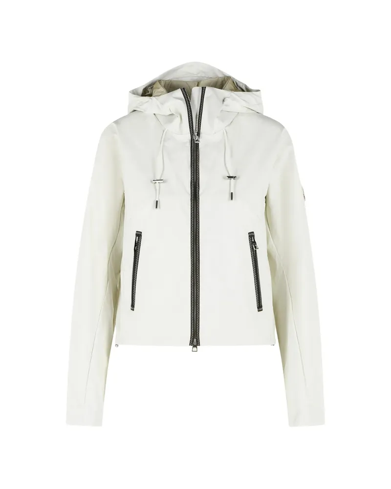 Moncler Lasanca Hooded Zip Jacket White