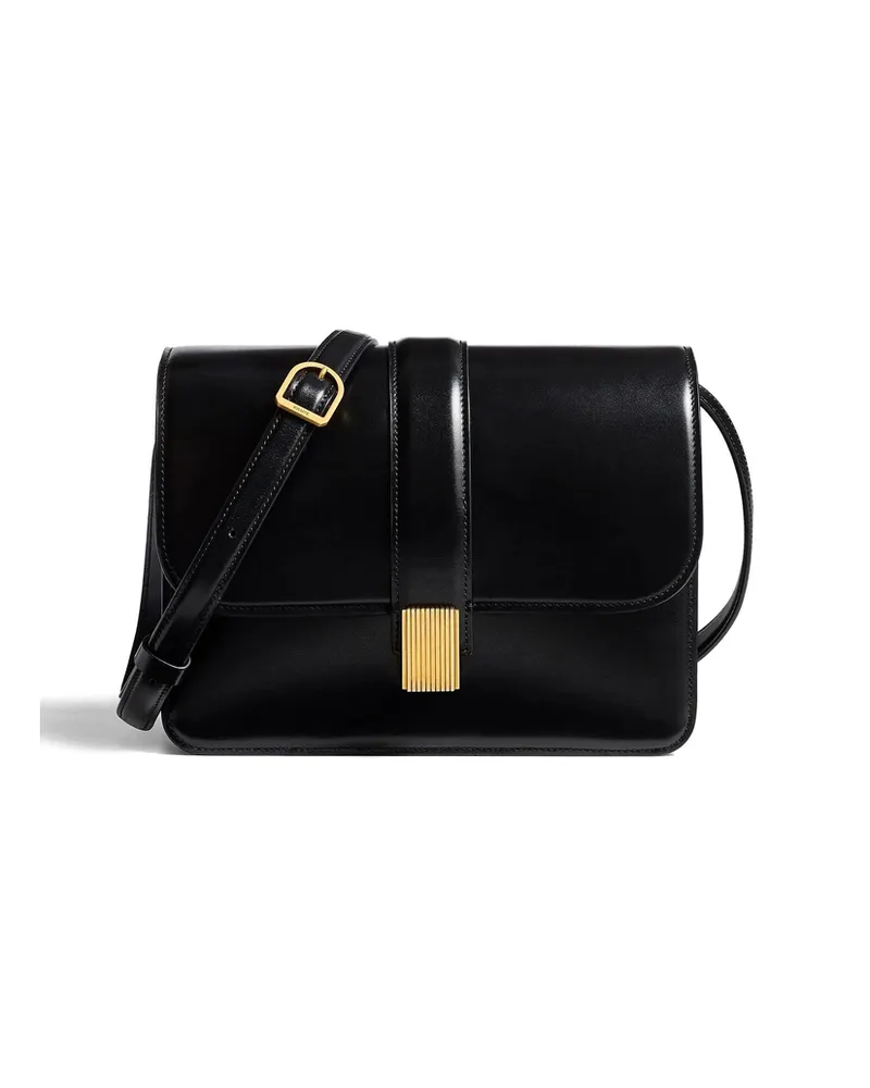 KHAITE Blake Empire-detail Crossbody Bag Black