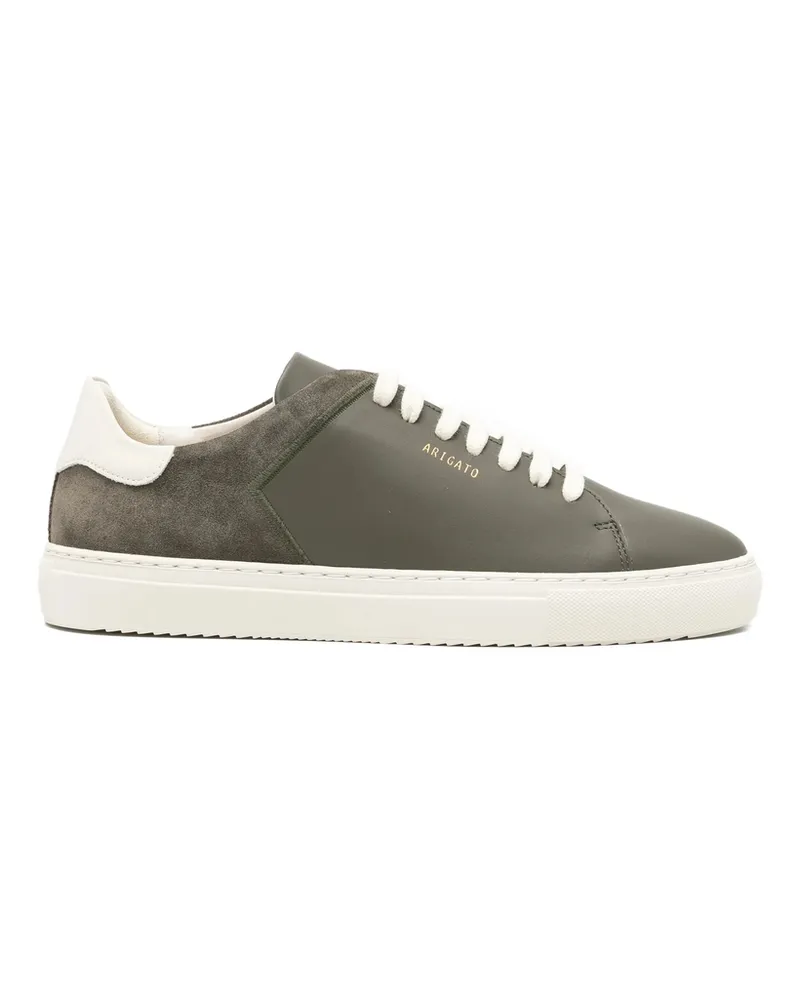 Axel Arigato Clean 90 Split Suede-panel Sneakers Green