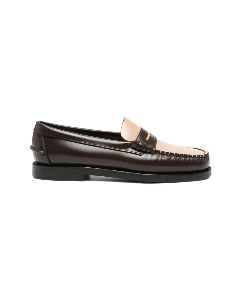 Sebago Two-tone Leather Loafers Brown