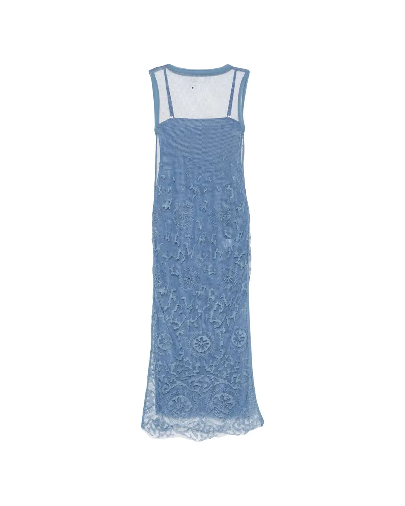 SIR Lefi Lace-overlay Sleeveless Maxi Dress Blue