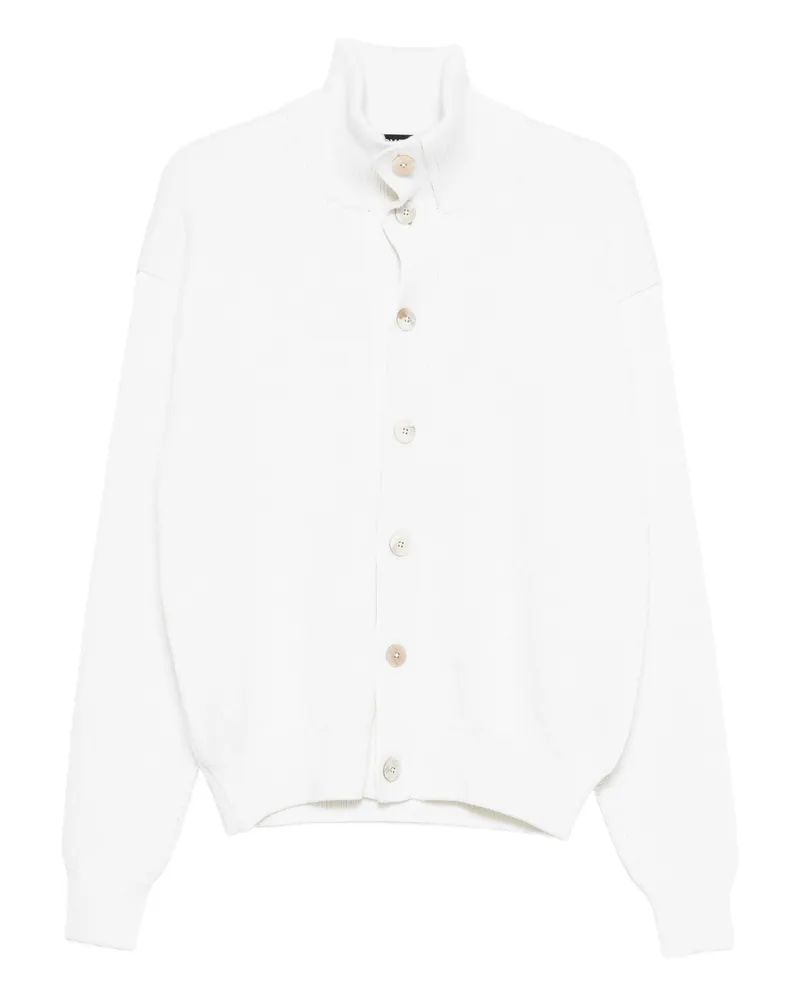 Tom Ford Button-fastening High-neck Cardigan White