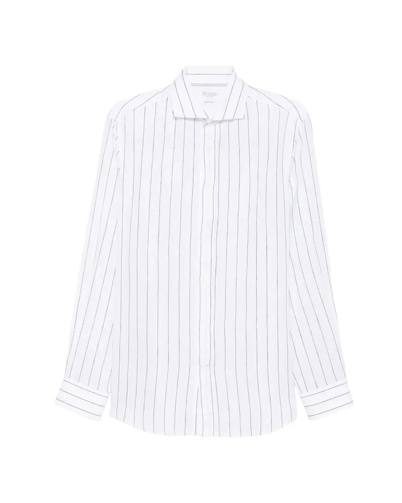 Brunello Cucinelli Striped Shirt White