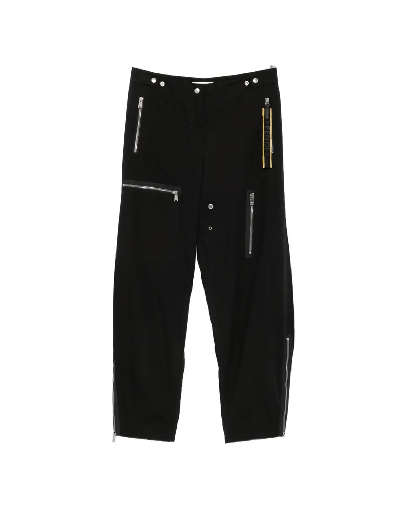 Fendi Zip-detail Cargo Pants Black