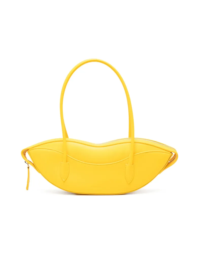 Fiorucci Lips Zip Handle Tote Bag Yellow