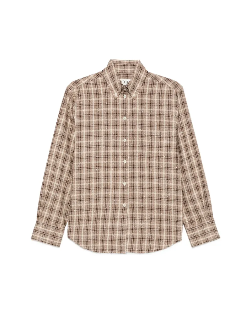 Róhe Check-pattern Shirt Brown