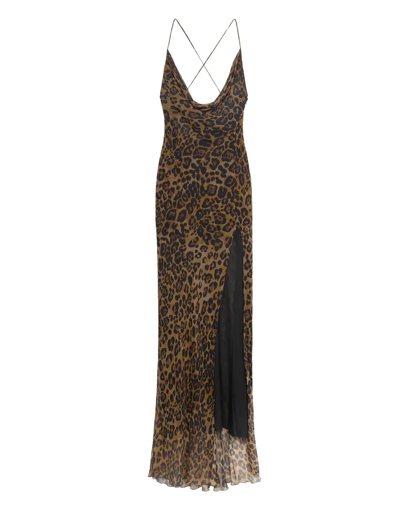 Blumarine Leopard-print Gown Brown