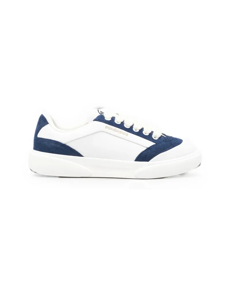 Casablanca Paris Del Mar Suede-panelled Sneakers White