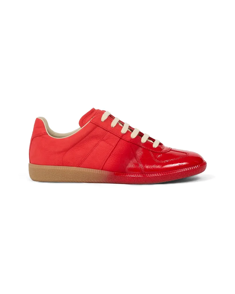 Maison Margiela Replica Patent-leather Sneakers Red