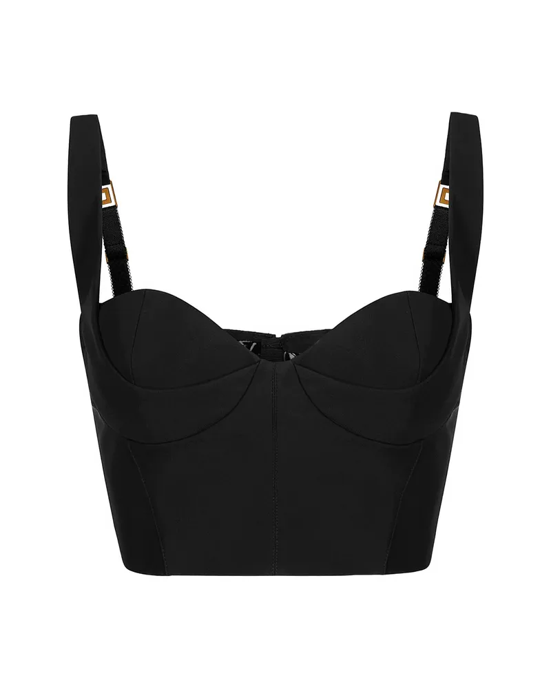 Elisabetta Franchi Technical Fabric Top Black