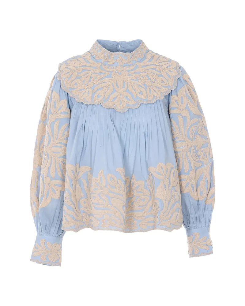 Sea Alexandra Embroidered Shirt Blue