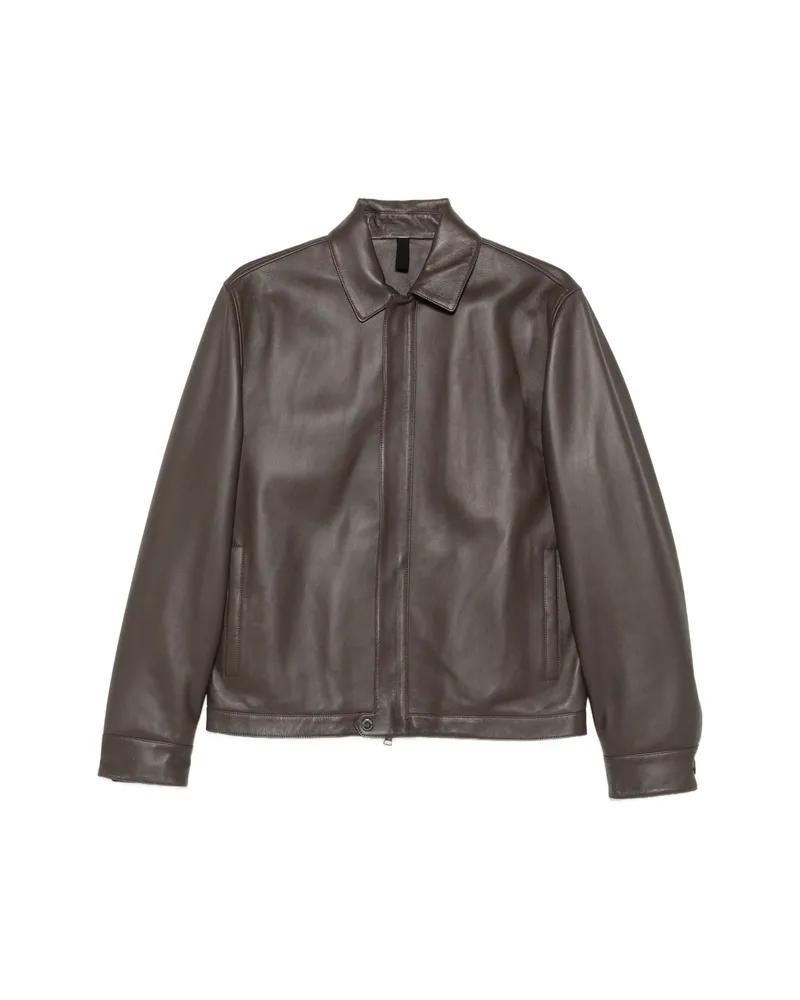 Tagliatore Leather Jacket Brown