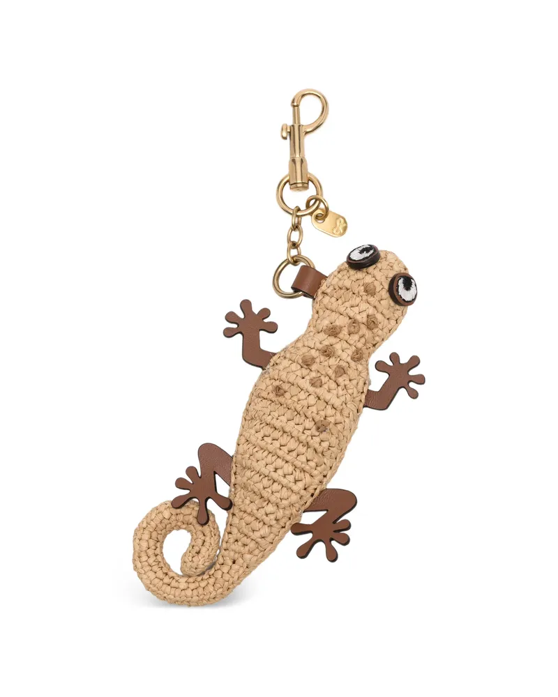Anya Hindmarch Gecko-charm Keyring Neutrals
