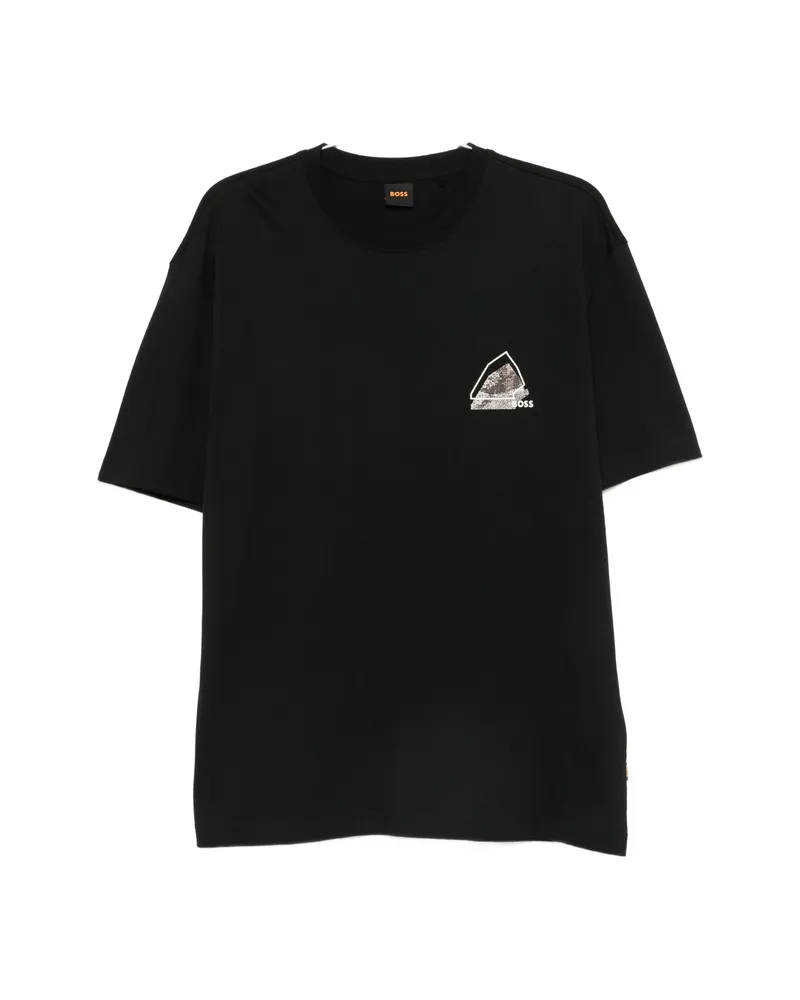 HUGO BOSS Graphic-print T-shirt Black
