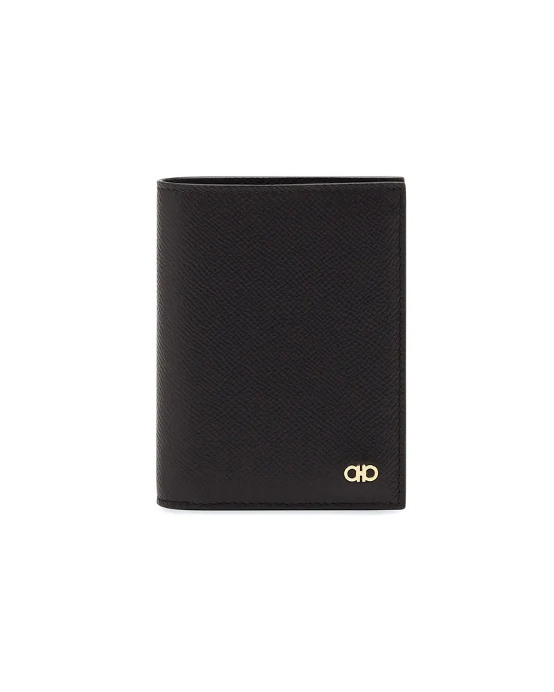 Ferragamo Gancini Compact Wallet Black