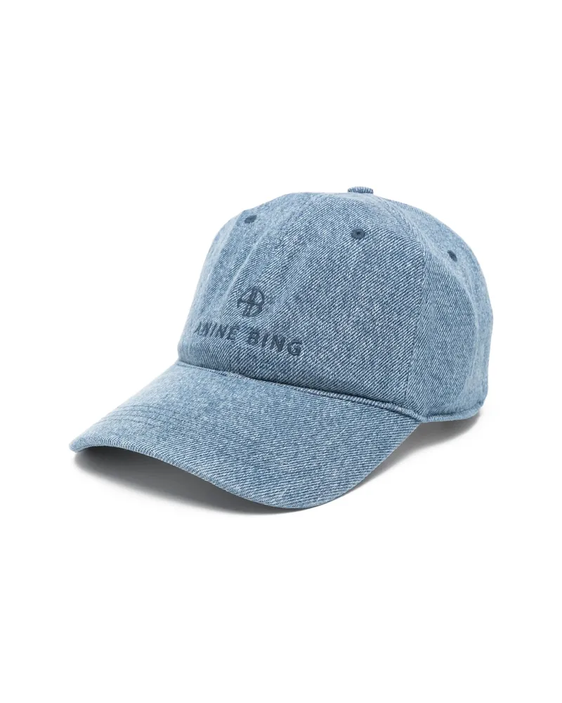 Anine Bing Logo-embroidered Baseball Cap Blue