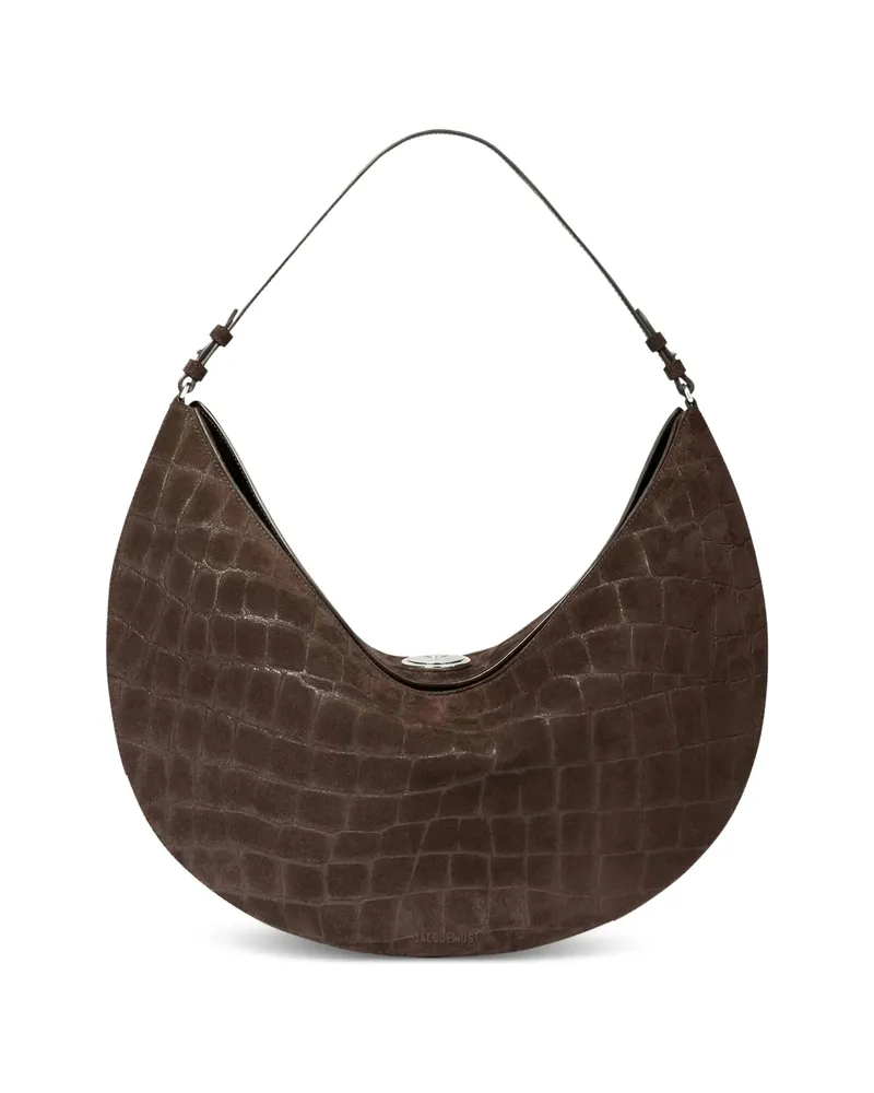 Jacquemus Ovalo Leather Shoulder Bag Brown