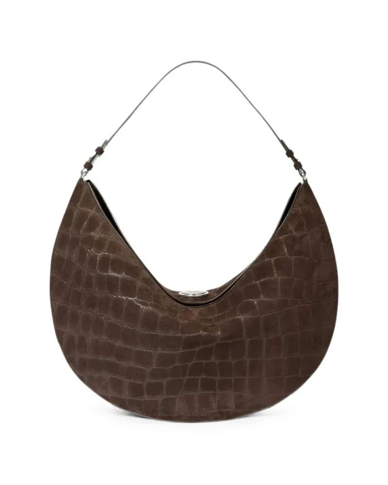 Jacquemus Ovalo Leather Shoulder Bag Brown