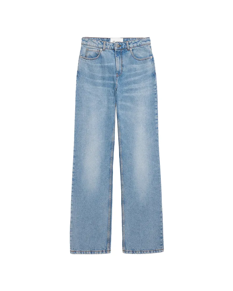 AMI Paris Cotton Large Fit Jeans Blue