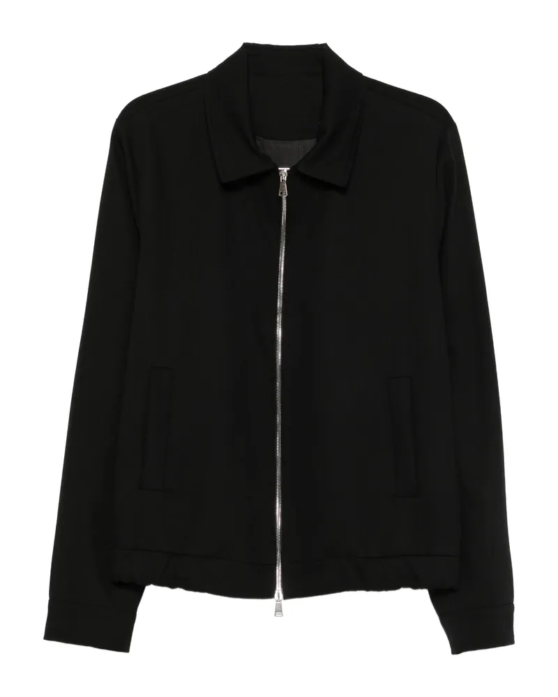 Costumein Zip-front Collared Jacket Black