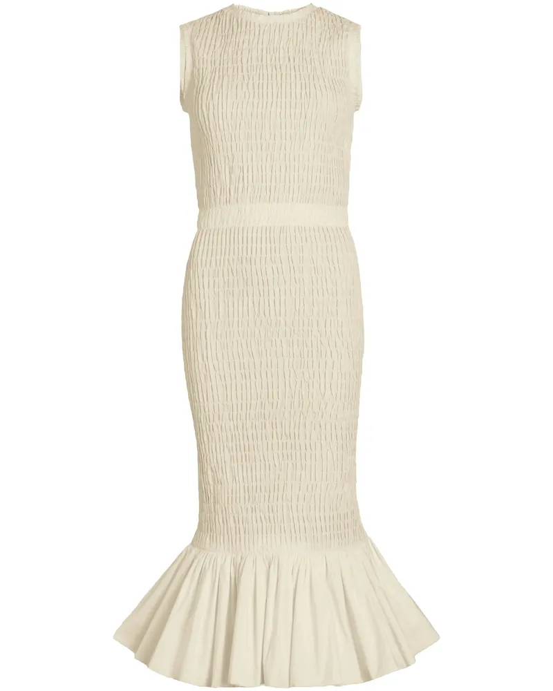 Patou Smocked Dress Neutrals