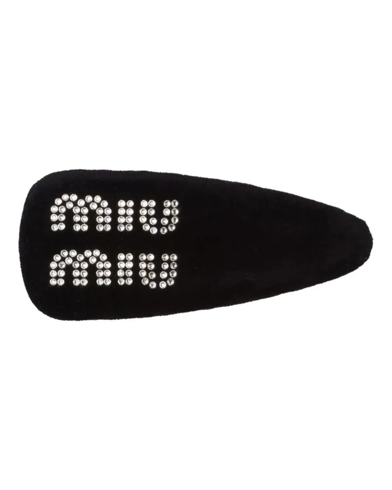 Miu Miu Logo-detail Hair Clip Black