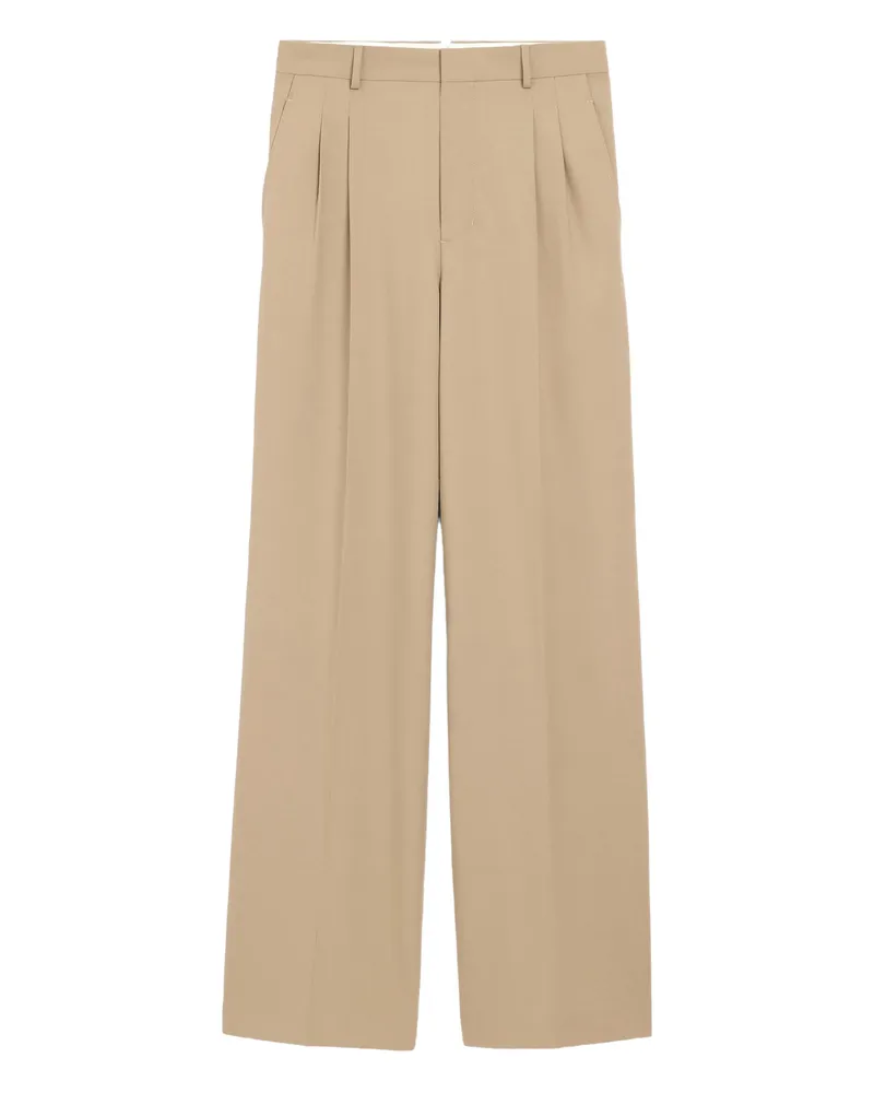 AMI Paris Pleated Trousers Neutrals