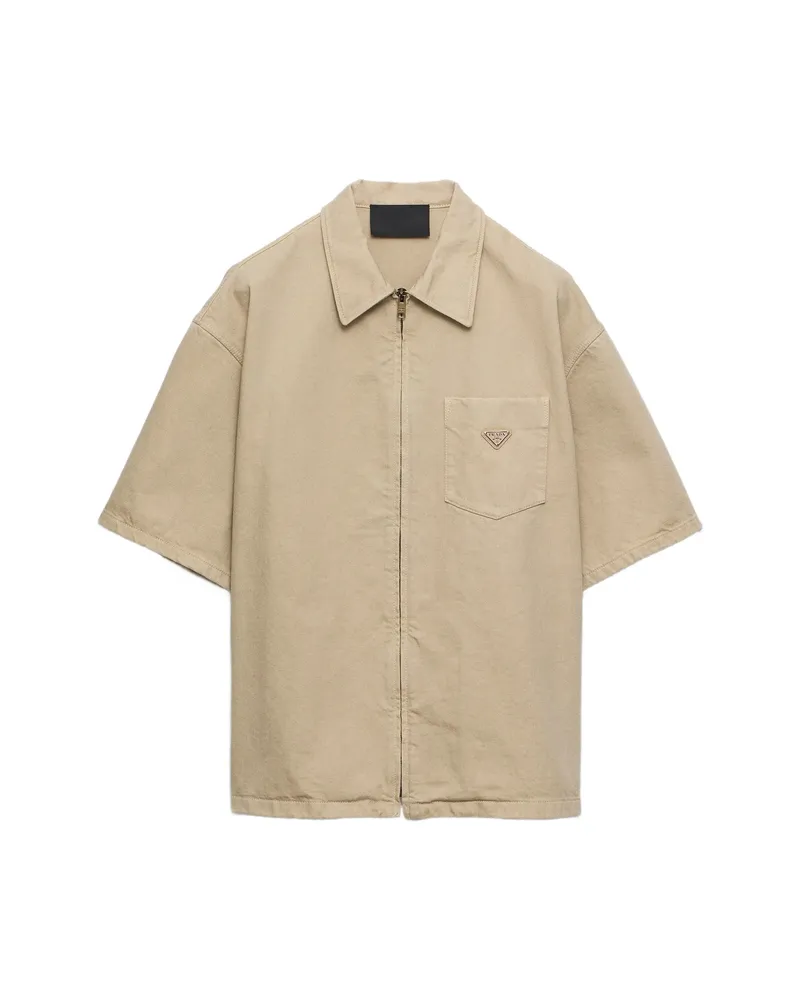 Prada Old Denim Shirt Neutrals