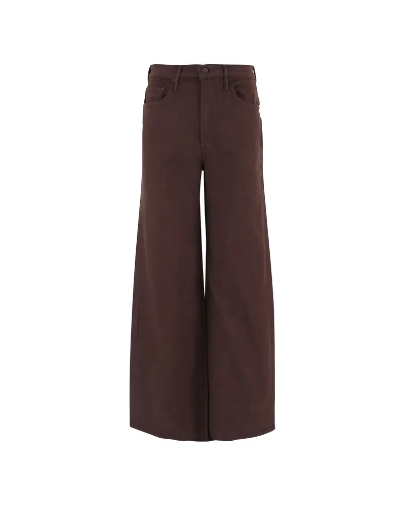 Mother Wide-leg Jeans Brown