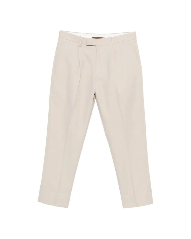 Ermenegildo Zegna Buttoned Trousers Neutrals