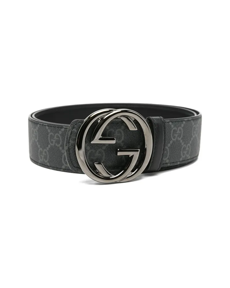 Gucci Reversible Logo Buckle Belt Grey