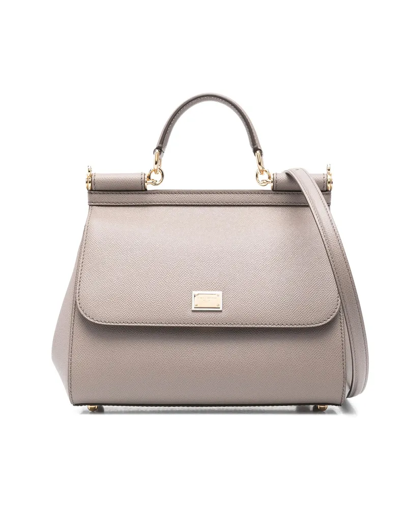 Dolce & Gabbana Large Sicily Top-handle Bag Neutrals
