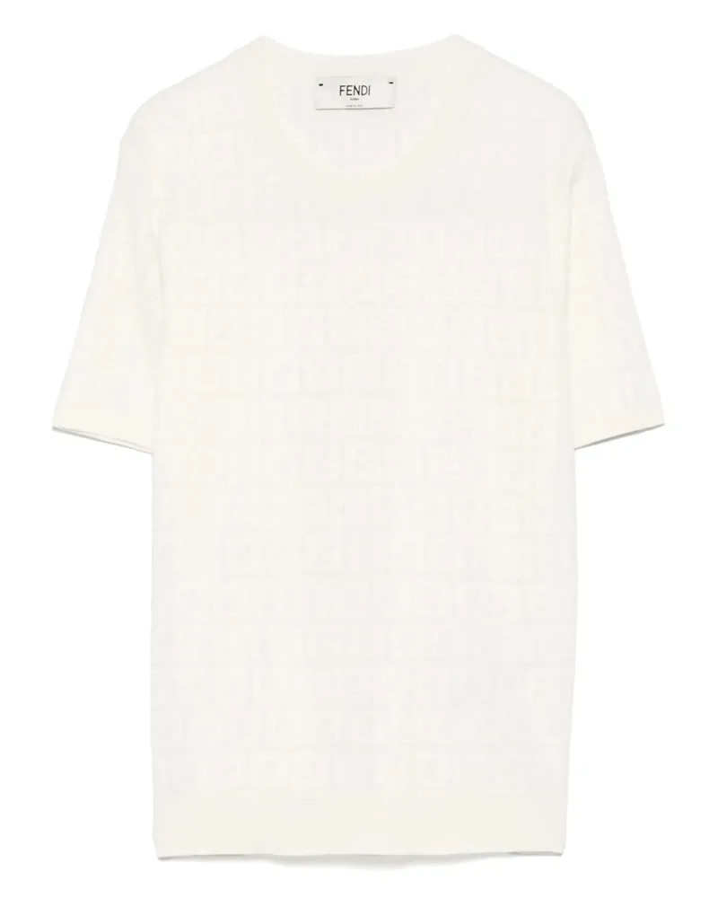 Fendi FF-jacquard T-shirt White