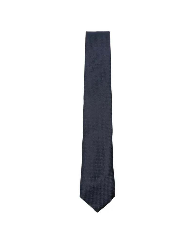 Canali Geometric-pattern Tie Blue