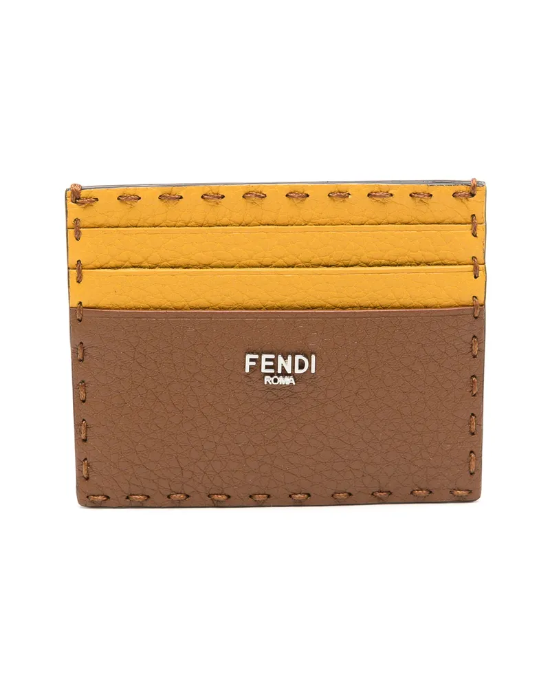Fendi Selleria Card Holder Brown