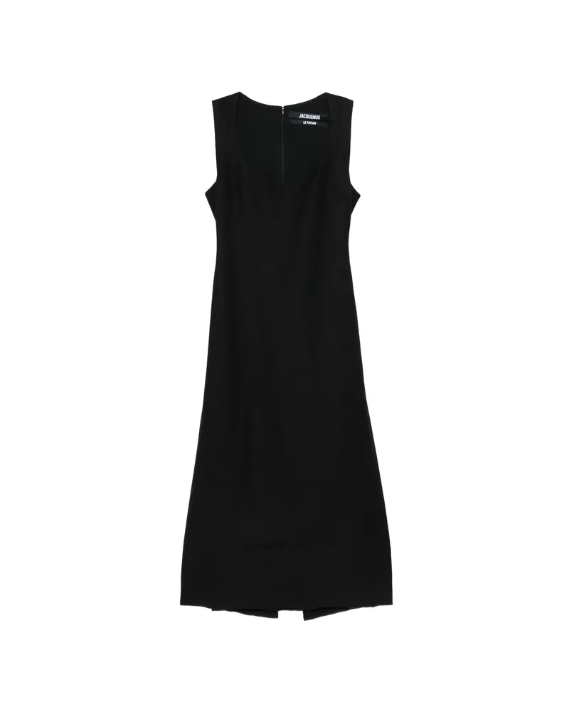 Jacquemus Square-neck Midi Dress Black